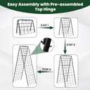 A-Frame Cucumber Trellis for Raised Bed, 50"x 16" Adjustable Heavy Duty Metal Garden Trellis for Climbing Plants Outdoor, Plant Support for Tomatoes Pea Bean Grape Vining Vegetables (2 Pack)