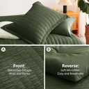 CozyLux Oversized Queen Comforter Set Olive Green Seersucker 7 Pieces 98x98 Bed in a Bag Comforter Set with Sheets, Luxury Soft Bedding Set with Down Alternative Comforter, Sheets, Pillowcases & Shams
