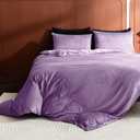 2 Pack Zippered Velvet Standard Pillowcases, Super Soft and Cozy Luxury Fuzzy Flannel Pillow Cases with Zipper, 20x26 Inches, Purple