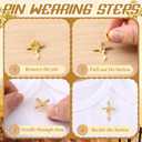 Cunno 36 Pcs Christian Cross Lapel Pins Easter Christian Faith Pins in Bulk for Women Men Small Easter Cross Jesus Enamel Brooch Blessed Pin Badge Religious Gift for Church Backpack Clothes