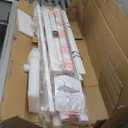 ROIL 7 Inch White Queen Bed Frame with Rounded Corner and Mattress Retainers, 3500LBS Heavy Duty Steel Slats No Box Spring Needed Platform Noise-Free Easy Assembly