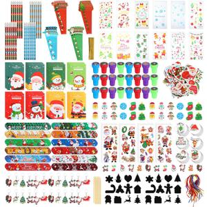 Cholemy 746 Pcs Christmas Classroom Gifts for Students from Teachers Bulk Xmas School Stationery Party Favors Class Stocking Stuffers Pencil Eraser Ruler Stamp Notepad Sticker Bracelet Goodie Bag