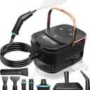 Steam Cleaner, Steamer for Cleaning, 2500W Pressurized Steam Cleaner with 1.2L Water Tank and 12 Attachments, Portable Steamer Cleaner for Home Car Kitchen Bathroom Furniture Tile Grout (Rose Gold)