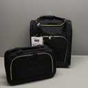 Coolife Luggage Carry On Luggage Underseat Luggage Suitcase Softside Wheeled Luggage Lightweight Rolling Travel Bag Underseater (Black, Carry-On 16-Inch)