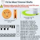Universal Weed Eater Head, H011 Easy Load String Trimmer Head Replacement Weed Wacker Head Fits Most Standard Models of Gas and Electric Weed Trimmer, Includes 15 pcs 1FT-0.095" Trimmer Line, Yellow
