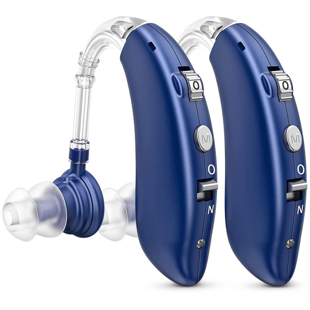 Soundure Hearing aids for Seniors , Rechargeable hearing aids for People with Hearing Loss - OTC Hearing Aids for Severe Hearing loss with Noise cancellation - Hearing amplifiers for seniors with Volume control - Hearing aids Rechargeable , Comfortable Wearing