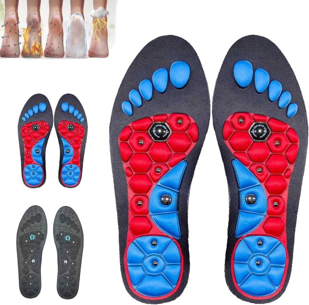 Massage Insoles,Foot Massage Insoles for Women Men (Blue, M(40~43))