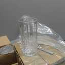 15 Set Tall Highball Glasses 12 oz Clear Crystal Drinking Glasses, Fancy Textured Tea Water Cups Vintage Style Designer Glassware, for Cocktail Soda Beverages for Dishwasher