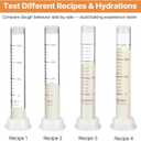 Sourdough Aliquot Jar for Sourdough Starter, Transparent Acrylic Measuring Tube for Dough Rise Tracking, Artisan Bread Baking Tool for Brioche, Panettone & Bakers (white, 1pcs acrylic)