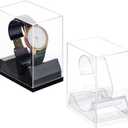 PH PandaHall 2 Colors Watch Display Stand Boxes, Single Watch Holder Acrylic Bracelet Display Rack Watch Case Jewelry Holder Stand Watch Organizer Watch Storage Stand for Men Women Watch Display