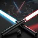 Lightsaber, Light Sabers for Kids with RGB 15 Colors, Dueling Lightsabers with FX Sounds, USB-C Rechargeable Light Saber for Adult Birthday Role Playing