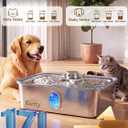 Kastty 17L/4.5Gal Large Dog Water Fountain Stainless Steel for Multi-Pet