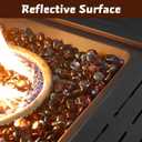 20 Pounds Firepit Glass, 3/4 Inch Glass Beads, Rocks for Fire Pit Table, Fireplace and Fire Bowl, Round FirePit Beads, Amber