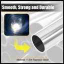 2pcs Straight 2.25" OD 35" Length Mandrel Exhaust Pipe 2.25 Inch Tube Pipe T304 Stainless Steel Universal Fit Durable Material