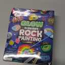 Dan&Darci Kids Rock Painting Kit - Glow in The Dark - Christmas Gifts Arts & Crafts for Boys and Girls Ages 6-12 - Craft Activities Kits - Creative Art Toys for 6, 7, 8, 9, 10, 11 & 12 Year Old Kid