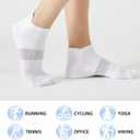 FITRELL 5-6 Pairs Ankle Running Socks for Women Athletic Cushioned Low Cut Tab Sports Socks (Medium)
