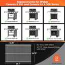9MM 18.75" Grill Grates for Weber Genesis II, Grill Parts for Weber Genesis 2 300 & GS4 Genesis II LX 300 Series Grills, 304 Stainless Steel Replacement Grates for Weber Genesis II E 310 E&S 315 320