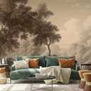 PYFFYP- Retro Tropical Jungle Peel and Stick Wallpaper murals for Bedroom