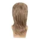 Swiking Mens Mullet Wig Light Brown Retro 70s 80s Disco Rocker Curly Punk Fancy Party Halloween Cosplay Costume Wigs (Light Brown)
