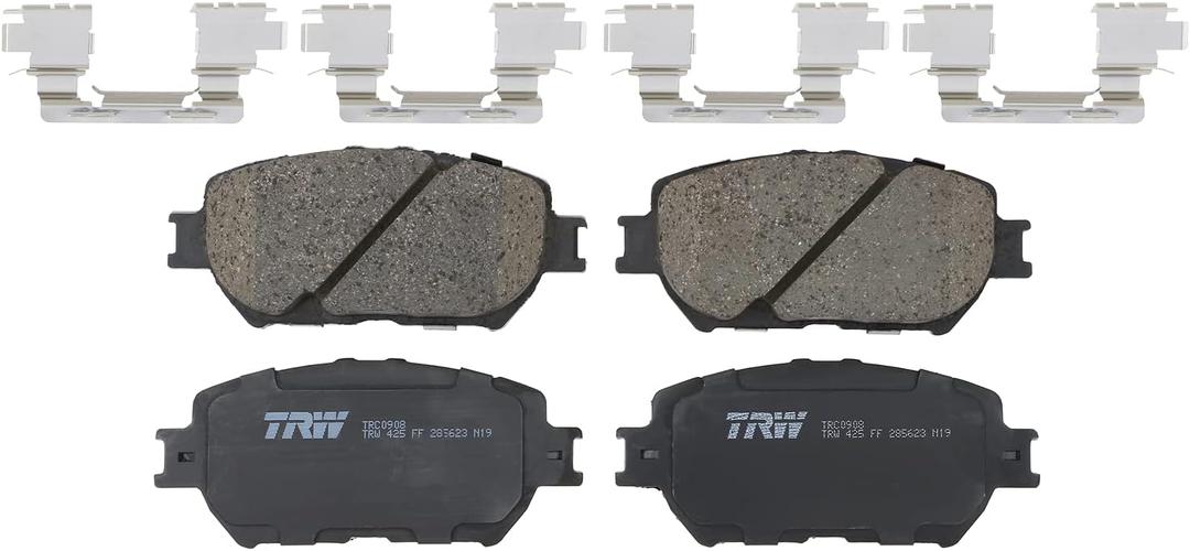TRW Pro TRC0908 Disc Brake Pad Set For Toyota Camry 2002-2006, Front, And Other Applications