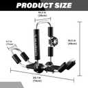 IKURAM R Aluminum Folding J-Style Kayak Roof Rack, Universal 4-in-1 Carrier, Silver-Aluminum, Bilateral+Roller+Step