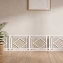 Threehoney 6 Pack Wainscoting Panels 30.7 x 23.6 Inch, Covers 30 Ft², Paintable 3D Molding Panels, Impact Resistant Decorative Wall Trim for Interior Accent Spaces, Glue Installation(Diamond)