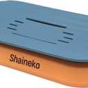 Self-Draining Soap Dish for Shower - Bar Soap Holder with Drainage, Wall-Mounted Bathroom Organizer(Blue & Orange)