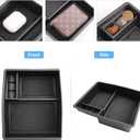 2024 2025 2026 Tacoma Accessories Center Console Organizer for Toyota Tacoma (SR5/TRD Off-Road/TRD Sport/TRD Pro/Limited/Trailhunter) Durable ABS Plastic 2025 Tacoma Console Tray Insert (Black)