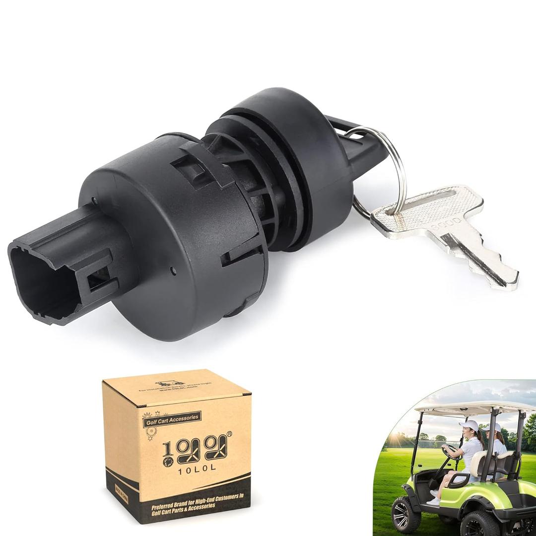 10L0L Golf Cart Ignition Key Switch Assembly for Yamaha G22, G29 Drive, Drive 2 Electric & Gas Golf Cart, Replace OEM JW1-H2510-00 JU2-H2510-20 JU2-H2510-10