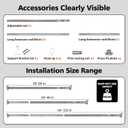 Shower Curtain Rod, Stainless Steel Tension Curtain Rods, 43"-122"