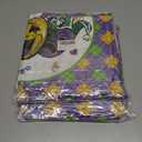 2 x Happy Mardi Gras Throw Pillow Covers 18x18 Set of 4 Fleur De Lis Lattice Beads Masks Lobster Designs Festive Cushion Covers for Home Sofa Couch Party Carnival Cushion Case Decoration