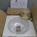 Small Vintage Crystal Pendant Light Kitchen Island,French Brass Glass Mini Hanging Light,Adjustable Height Single Light Fixture, Gold Antique Chandelier for Bathroom (1-Pack，Dia 7.87in