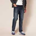 Amazon Essentials Men's Straight-Fit Stretch Jean - Discontinued Colors, Dark Wash, 32W x 33L