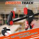 24" Bar Clamps for Woodworking, 2-Piece One-Handed Clamp/Spreader with 2.7 Inch Throat, Light-Duty Quick-Change F Clamp with 170 lbs Load Limit