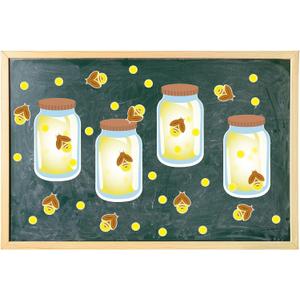 48 Pcs Mason Jar Bulletin Board Cutouts Colorful Mason Jar Classroom Cutouts Summer Bulletin Board Decorations for Hawaii Welcome Party Classroom, 16 Styles