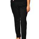 Briggs New York Women's Plus Size Super Stretch Millenium Welt Pocket Pull on Pant Black, 20WS