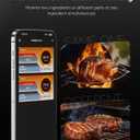 Wireless Meat Thermometer with App Control, 600FT Bluetooth Range, 2 Probes & 6 Sensors, 0.5S Instant Read, LCD Display, IP67 Waterproof Real-Time Monitoring & Smart Alerts for BBQ, Grill, Oven