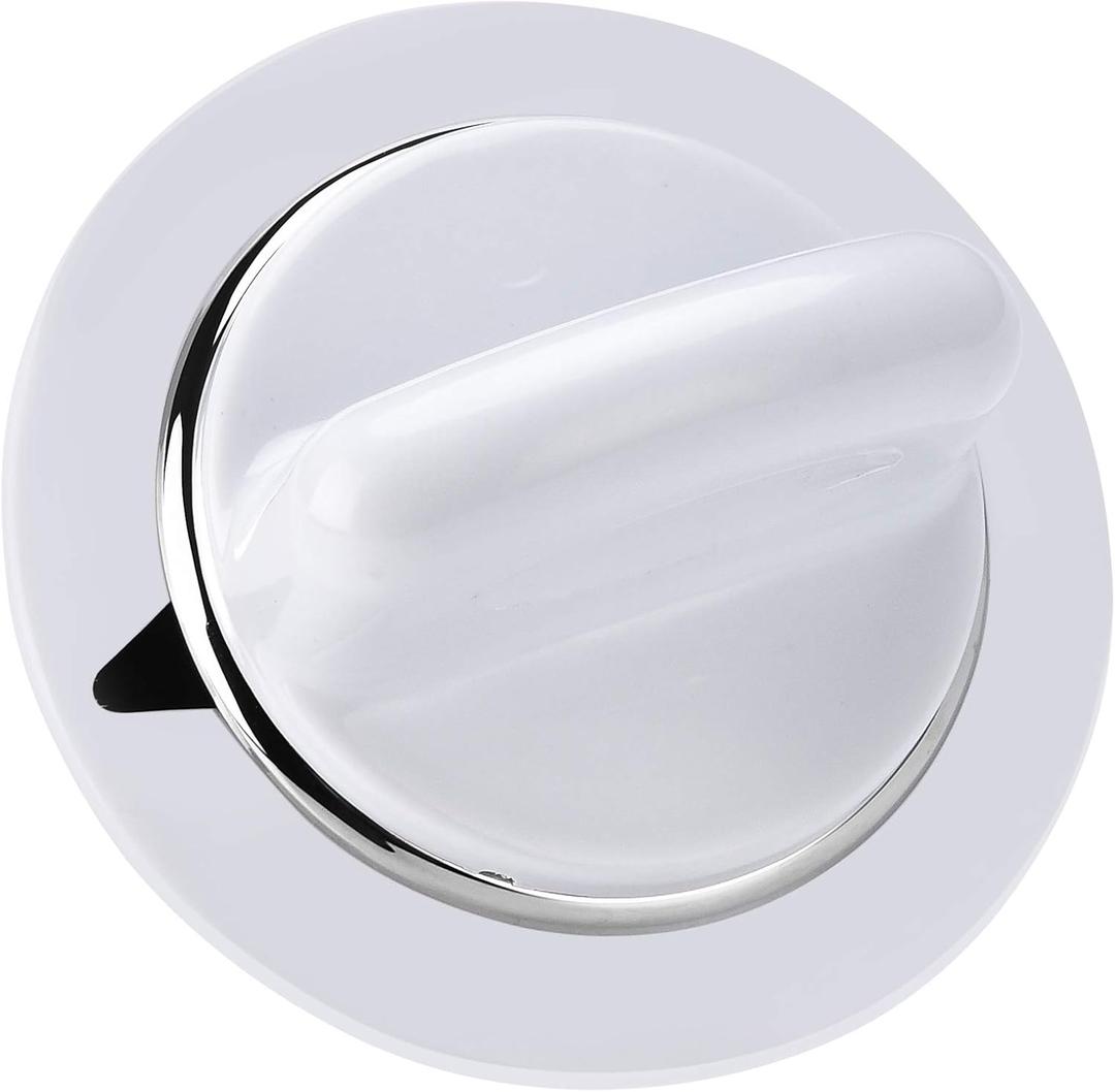 WE1M654 Dryer Timer Knob Fit for Hot-Point & G-E Dryer Knob Replacement- Replaces AP3995098 WE01M0443 WE1M443 1264290 by AMI PARTS (Reinforced Metal Ring)