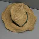 Raffia Straw Cowboy Hat,Women's Crocheted Summer Straw Hats, Classic Beach Sun Hats (Medium, Natural)