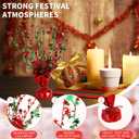 6 Pack Metallic Foil Spary Centerpieces for Tables, Red Green Centerpieces for Tables Decorations, Star Brust Table Centerpieces for Birthday Graduation Wedding Baby Shower Party