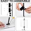 RattanView Black Adjustable Metal Easel Stand with Acrylic Floating Photo Frame 16.5" Tabletop Metal Standing Easel Display Stand for Display Picture, Frame, Photos, Art, Poster, Signs