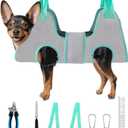 Dog Grooming Hammock, Dog Grooming Harness for Small Dogs, Dog Hanging Harness for Nail Trimming with Pet Nail Clippers Nail Trimmers Grooming Scissors, Dog Grooming Sling (S)