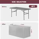 HolidayIdeas 2 Pack Fitted Tableclothes - 48 x 24 Inch - Black Rectangle Tablecloths for 4 Foot Tables, Fabric Table Cover Protector for Parties, Craft Show, Trade Show