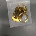 ANHBKAR A-Z Gold Stainless Steel Letter Keychain - Alphabet Initial Key Ring for Men Women, Purse or Car Charm (F Gold 03)