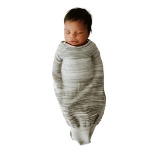 Swaddelini Large Swaddle Sleep Sack, Easy-to-Use Baby Sleep Sack, Helps Babies Sleep Longer, 0-3 Months, 12-18 Pounds, Made in USA, Grey