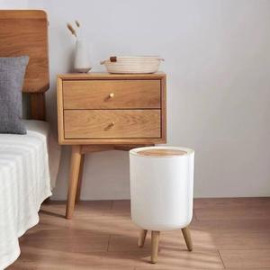 Trash can，7Liter/1.8 Gallon Garbage can with Press top Lid，Nordic Modern Waste Basket，Plastic Trash bin Suitable for Kitchen, Bathroom, Bedroom, Living Room, Office, Outdoor，Dog Proof Trash can