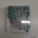 Zhengmy 24 Set 3 Inch Shutter Fasteners Shutter Pins Screws and Caps Bulk 304 Metal Stainless Steel Screws with Vinyl Caps for Outside Windows Hardware Railings Furniture (Green)