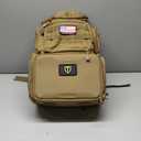TIDEWE Tactical Range Backpack Bag for Gun and Ammo with Pistol Case (Khaki)