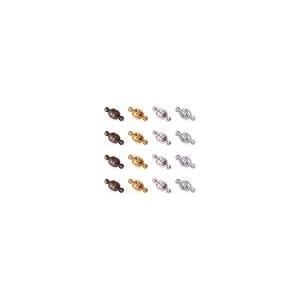 PH PandaHall Brass Magnetic Clasps Mixed Color Round Magnet Converter Jewelry Clasps Buckle Ball for Bracelet Necklace Jewelry DIY Making