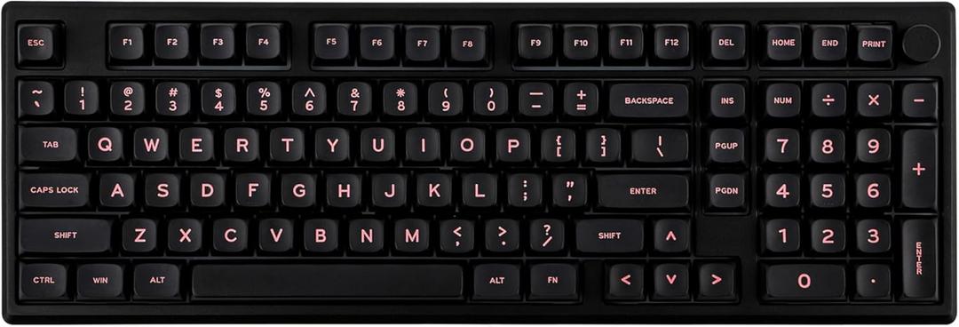 EPOMAKER Galaxy100 QMK/VIA Wireless Gaming Keyboard, Aluminum Shell, Bluetooth/2.4Ghz/USB-C, Pre-Lubed Hot-Swappable Linear Switches, NKRO, RGB Backlit (Black, Wisteria Linear Switch)